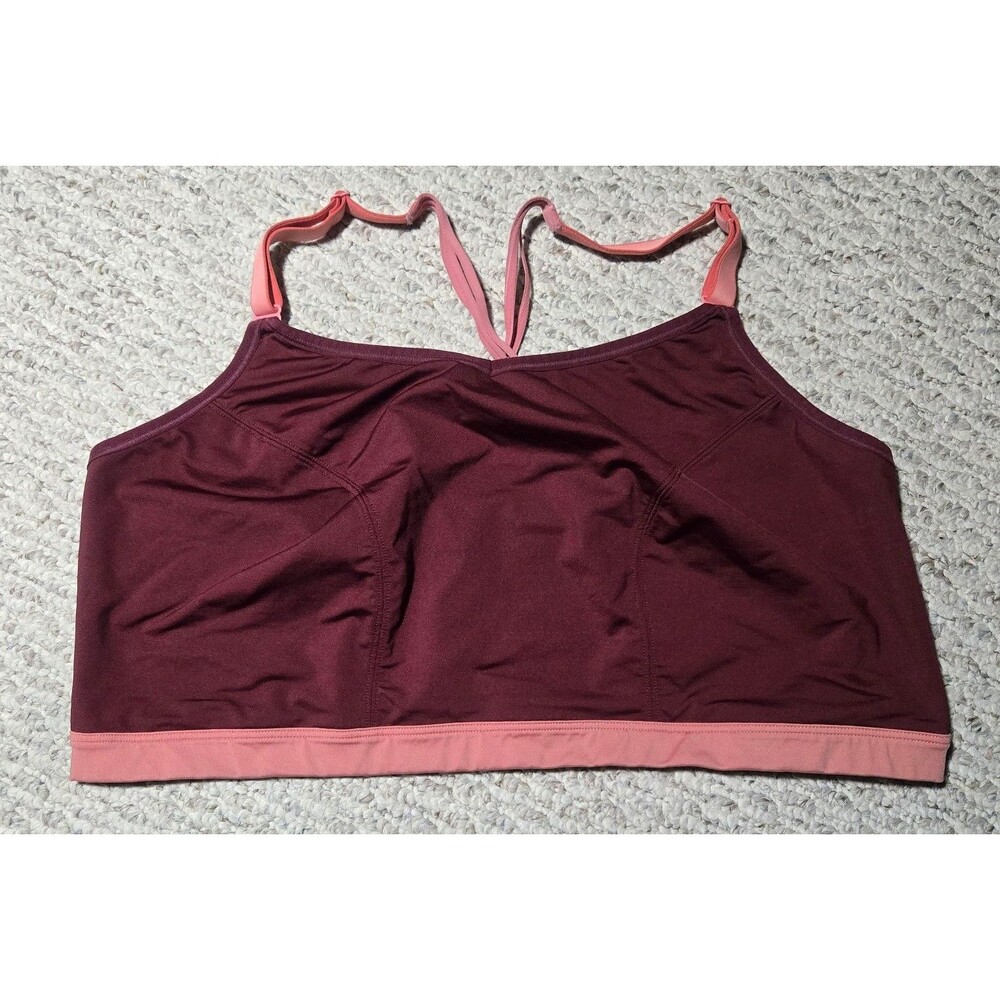 Livi Active Lane Bryant Strappy Back Sports Bra Wicking Low Impact Plus 26/28